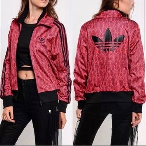 Adidas Firebird Red Snakeskin Jacket!